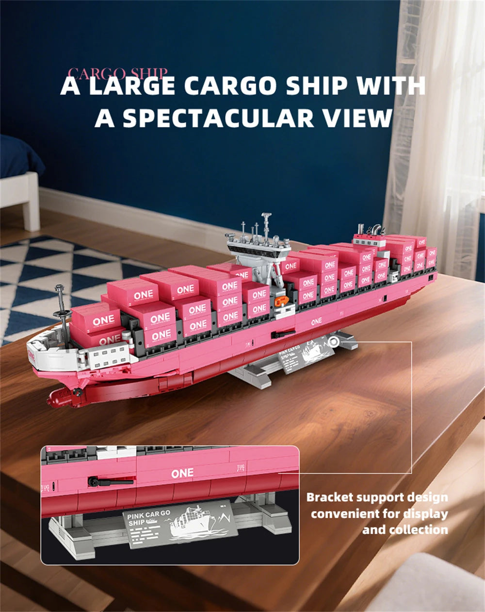 JIESTAR JJ9217 Bloques de Construcción de Modelo de Buque Portacontenedores