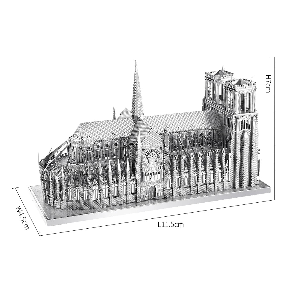 Piececool-rompecabezas de Metal 3D, conjunto de modelos de construcción, Kit de montaje DIY para rompecabezas, arquitectura famosa