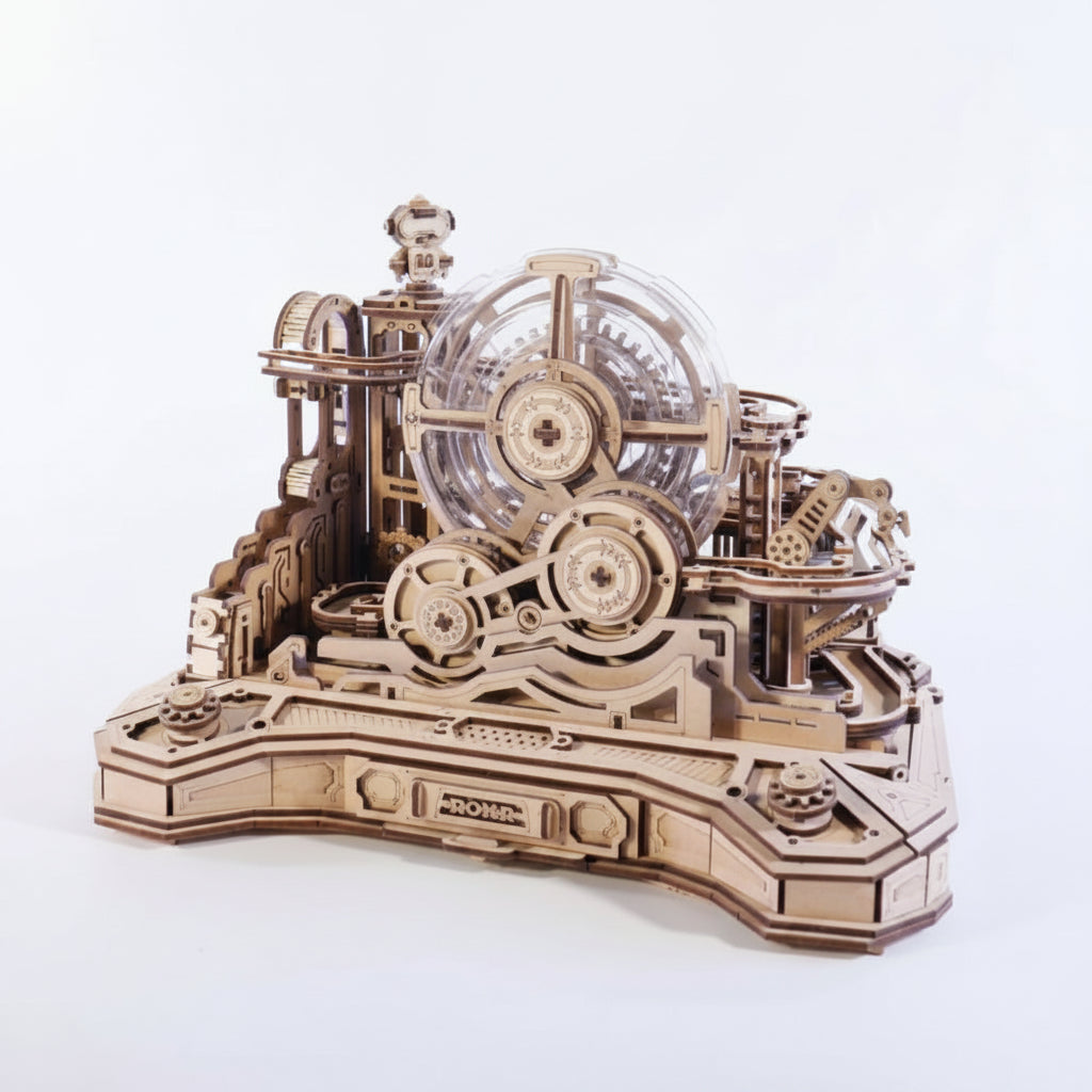 Robotime Rokr Pinball Modelo Gear Ball Challenge 3D Kits de modelos de rompecabezas de madera para construir DIY Juego de mesa Idea de regalo para hombres y mujeres -EGC