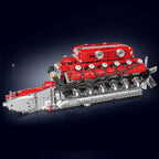 Mould King 10169 conjunto de bloques de construcción de motor motorizado V12, juego de ladrillos de coche de carreras
