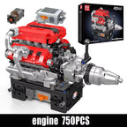 Mould King 10204 juguetes técnicos de motor de coche el nuevo coche deportivo Motorzied FE V8