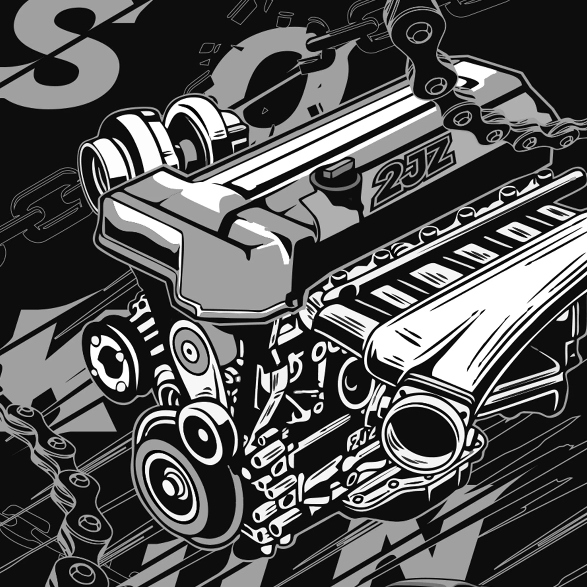 2JZ-GTE bloques de construcción de motor PB8814 técnico SOKUN 2JZ-GTE motor JDM