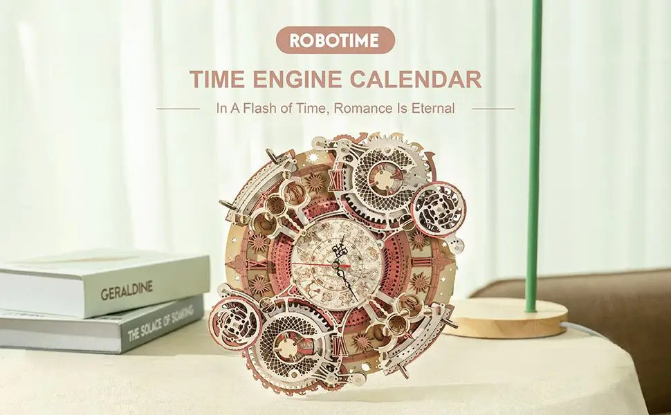 Robotime Reloj de pared Rompecabezas de madera 3D Juego de madera Kits de construcción mecánica Juego de rompecabezas de madera Regalo para niños El mejor regalo de Navidad
