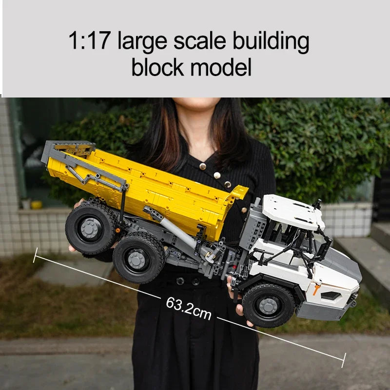 3067 Uds CADA City Control remoto camión volquete articulado bloques de construcción de automóviles RC vehículo de ingeniería