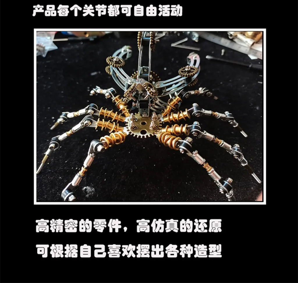 Wasp Mchanical Spider Octopus-rompecabezas 3D, Kit de modelo de Metal con herramientas de montaje