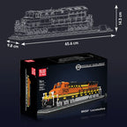 Mould King 12041 Tren técnico de juguete, conjunto de bloques de construcción de locomotora del norte RC
