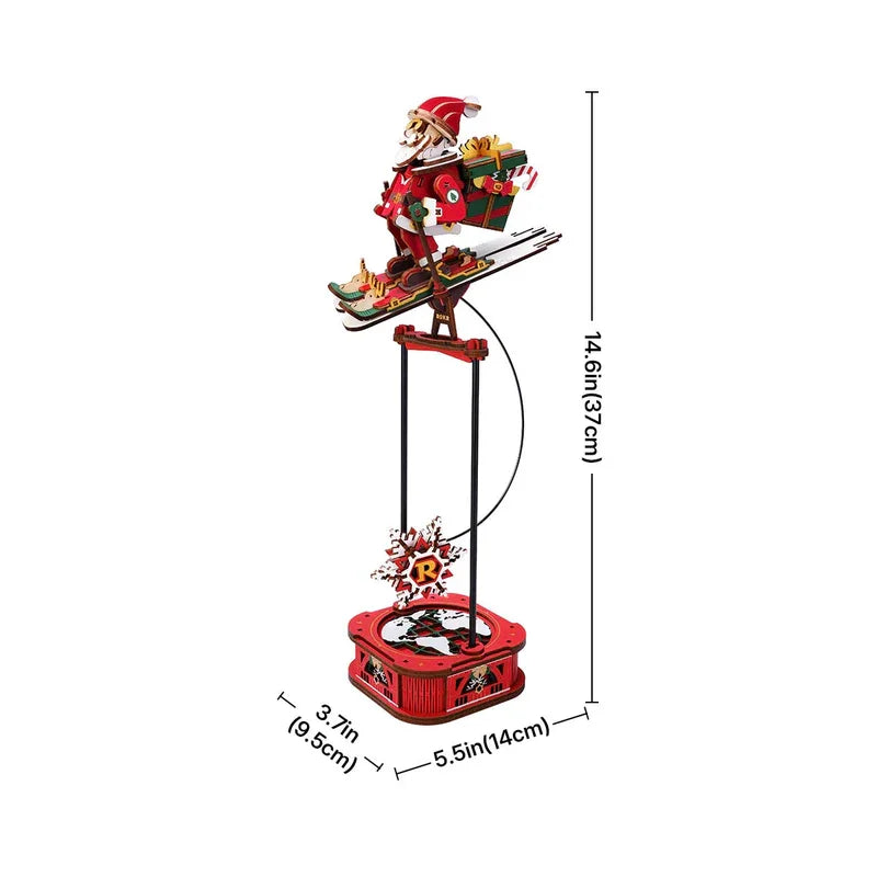 Kit de construcción de modelos Robotime Rokr Gravity Swing, kit de rompecabezas de madera 3D, kit de Papá Noel en trineo, kit de pescador oceánico, los mejores regalos para adultos.