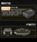 MOLD KING 20020 Alemania Leopard 2 tanque de batalla principal bloques de construcción técnicos