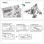 Piececool-rompecabezas de Metal 3D para adultos, chorros de combate Tornado, juguete artesanal, rompecabezas, Kits de modelos