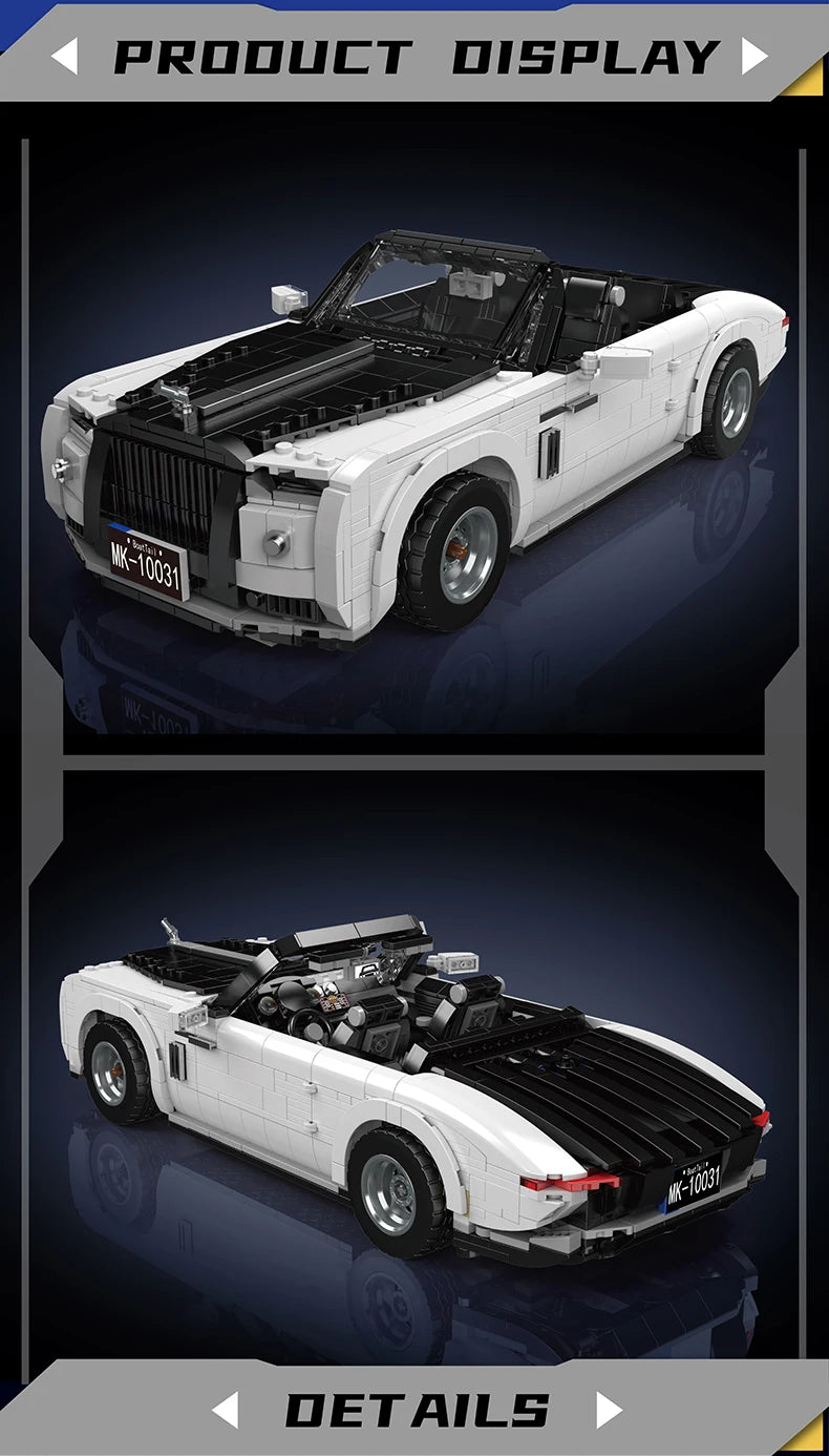 Mould King-bloques de construcción de coche técnico, MOC Wraith Oldtime