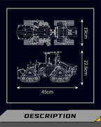 Mould King-bloques de construcción de coche técnico MOC-35270 de bloques de construcción, Tractor neumático sobre orugas, montaje de modelo de camión