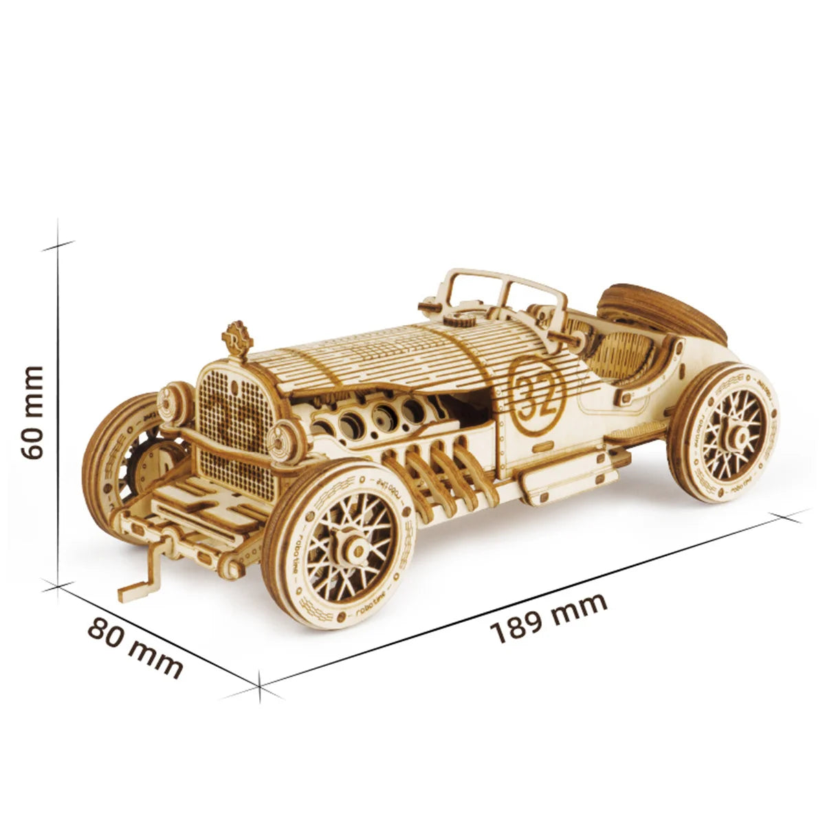 Robotime Rokr coche clásico 3D rompecabezas de madera tren ejército Jeep camión pesado coche Vintage escala 1:15 Kits de construcción de modelos para niños