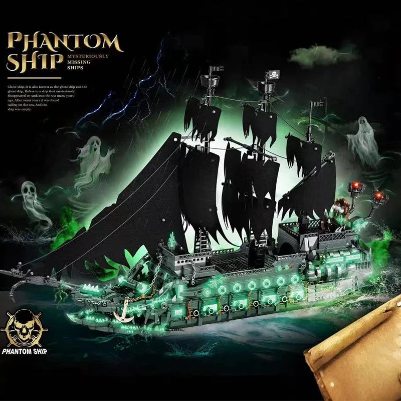 Juego de bloques de construcción de barco fantasma