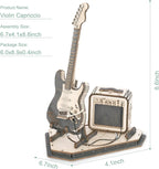 Robotime ROKR guitarra eléctrica rompecabezas de madera 3D para niños adultos montaje juguetes creativos juego de bloques de construcción para regalos de navidad
