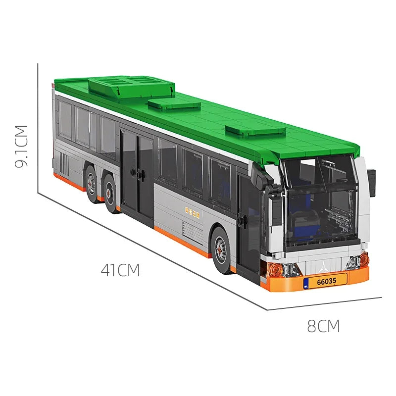 712 Uds. Coche de tráfico verde pasajero turismo autobuses extendidos