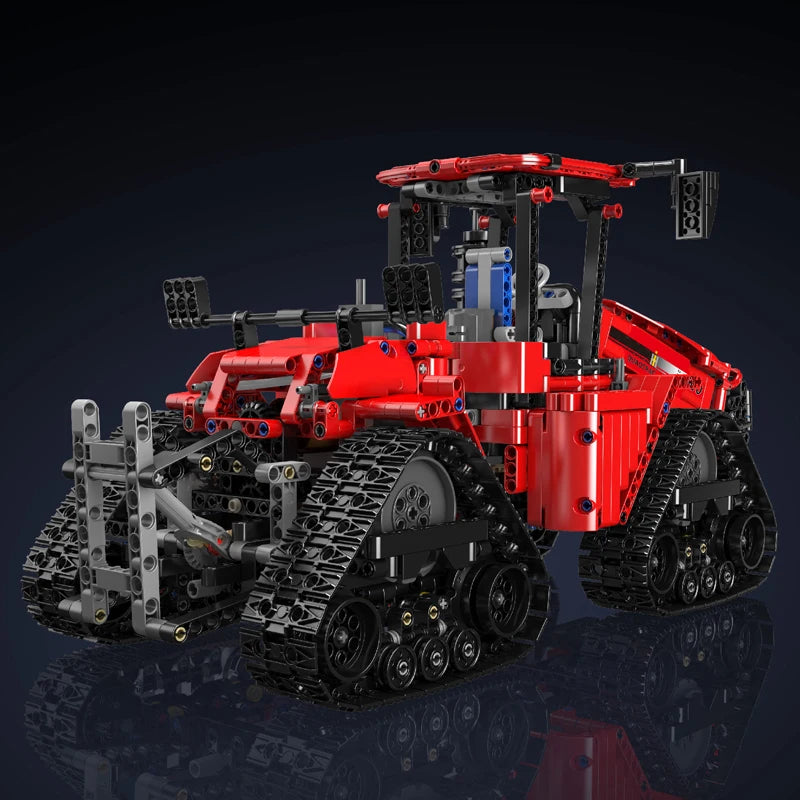 Mould King-bloques de construcción de coche técnico MOC-35270 de bloques de construcción, Tractor neumático sobre orugas, montaje de modelo de camión