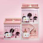 Robotime Rolife: casita en miniatura «Lovely Pink Bedroom» para montar tú mismo, con accesorios y luces LED, ideal como regalo de cumpleaños DW016