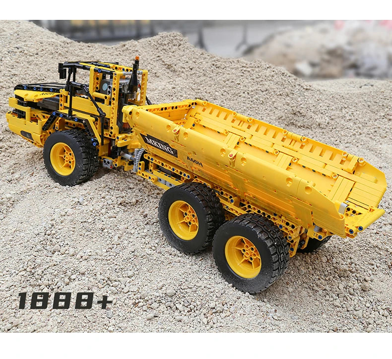 MOULD KING-coche técnico de ingeniería  vehículo de juguete, aplicación RC, camión de basura