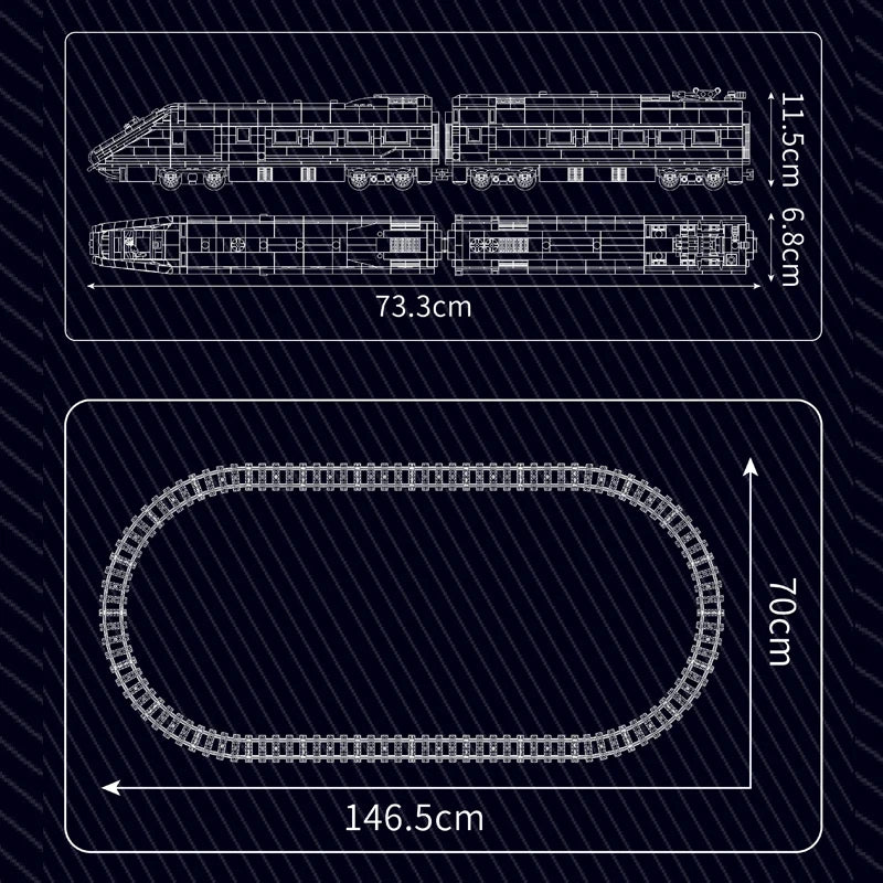 Mould King 12016 juguetes técnicos del coche el bloque de construcción del tren motorizado Europa Star E320