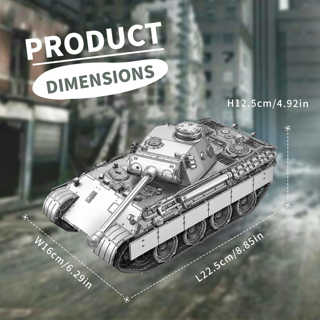 Piececool-rompecabezas de Metal 3D 1:48 Panther D, modelo de tanque