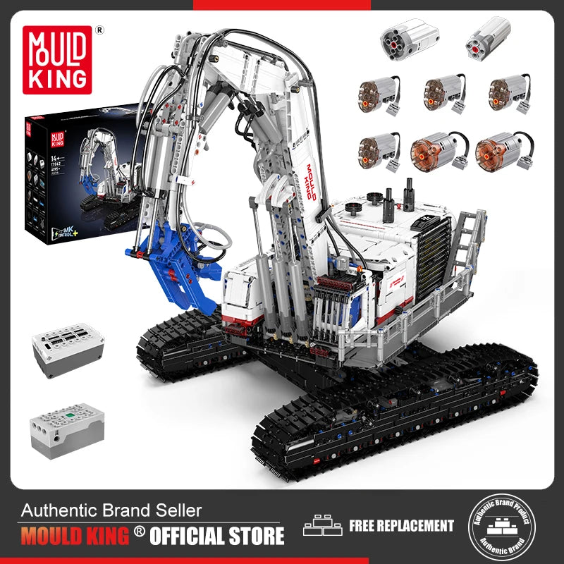 Mould King 17062 camión técnico de juguete, máquina de demolición de construcción RC, montaje de bloques de construcción, coche de ladrillo