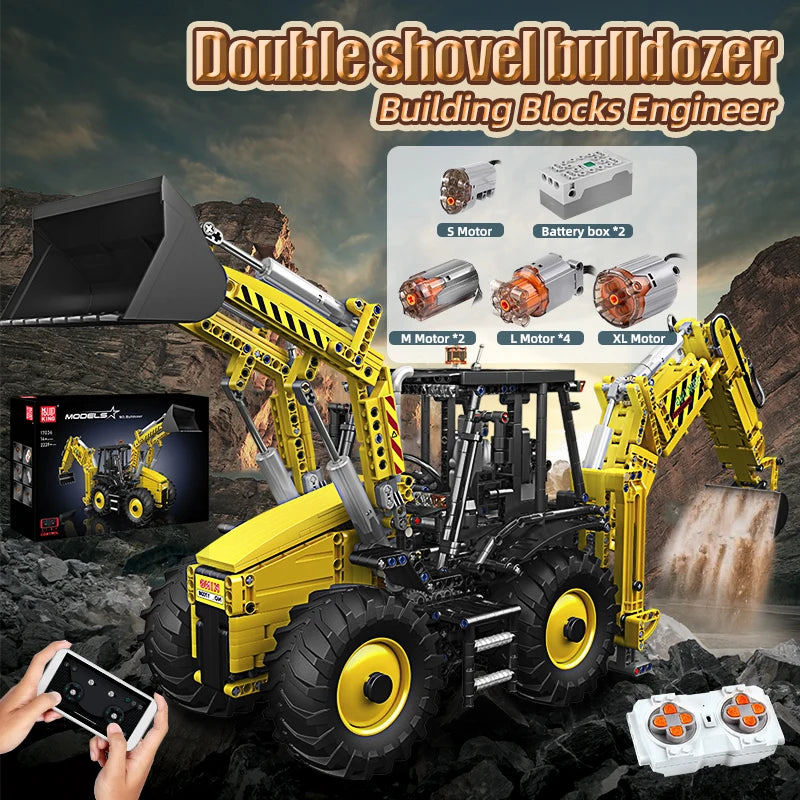 Mould King 17036 camión de bloques de construcción técnico juego de Bulldozer motorizado montaje ingeniería
