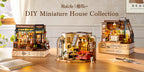 Robotime Rolife Catherine's Living Room DIY Kit de casa en miniatura Kit de construcción de modelo de casa de muñecas de madera con LED y muebles DG175
