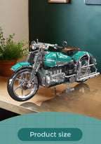 Mould King 23004 juguetes de coche técnico, conjunto de bloques de construcción de motocicleta American Cruise