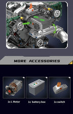 Mould King 10182: motor V8 para automóviles