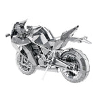 Piececool-rompecabezas de Metal 3D modelo de ensamblaje de motocicleta de plata