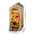 Robotime Rolife Book Nook Kits, Cafetería Navideña, Kit de Casa en Miniatura con Luces, Rompecabezas 3D de Madera, Regalo para Librerías, TGB15