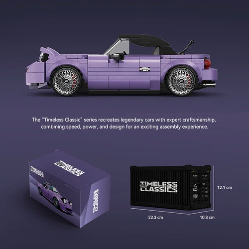 370 unidades - MOC técnico MIYATA: bloques de construcción de coches de carreras de velocidad PB8817
