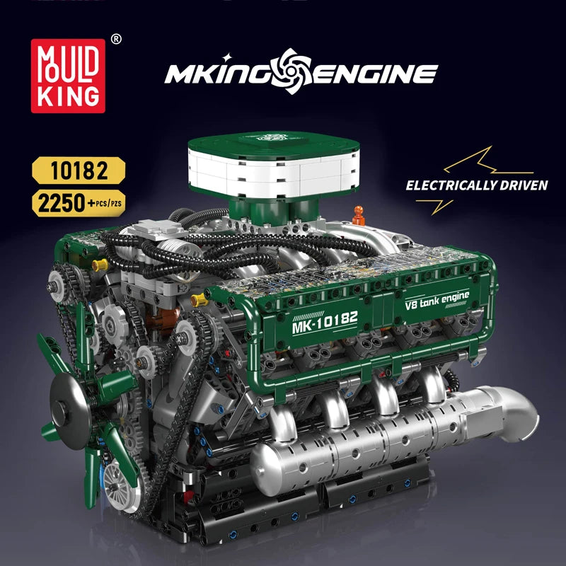 Mould King 10182: motor V8 para automóviles