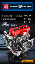 Mould King 10235 juguetes técnicos de motor de coche motorizado MMC L4