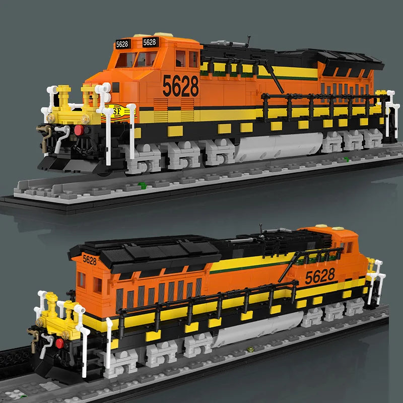 Mould King 12041 Tren técnico de juguete, conjunto de bloques de construcción de locomotora del norte RC