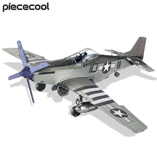 Piececool-rompecabezas 3D Kits de construcción de modelos de Metal de avión