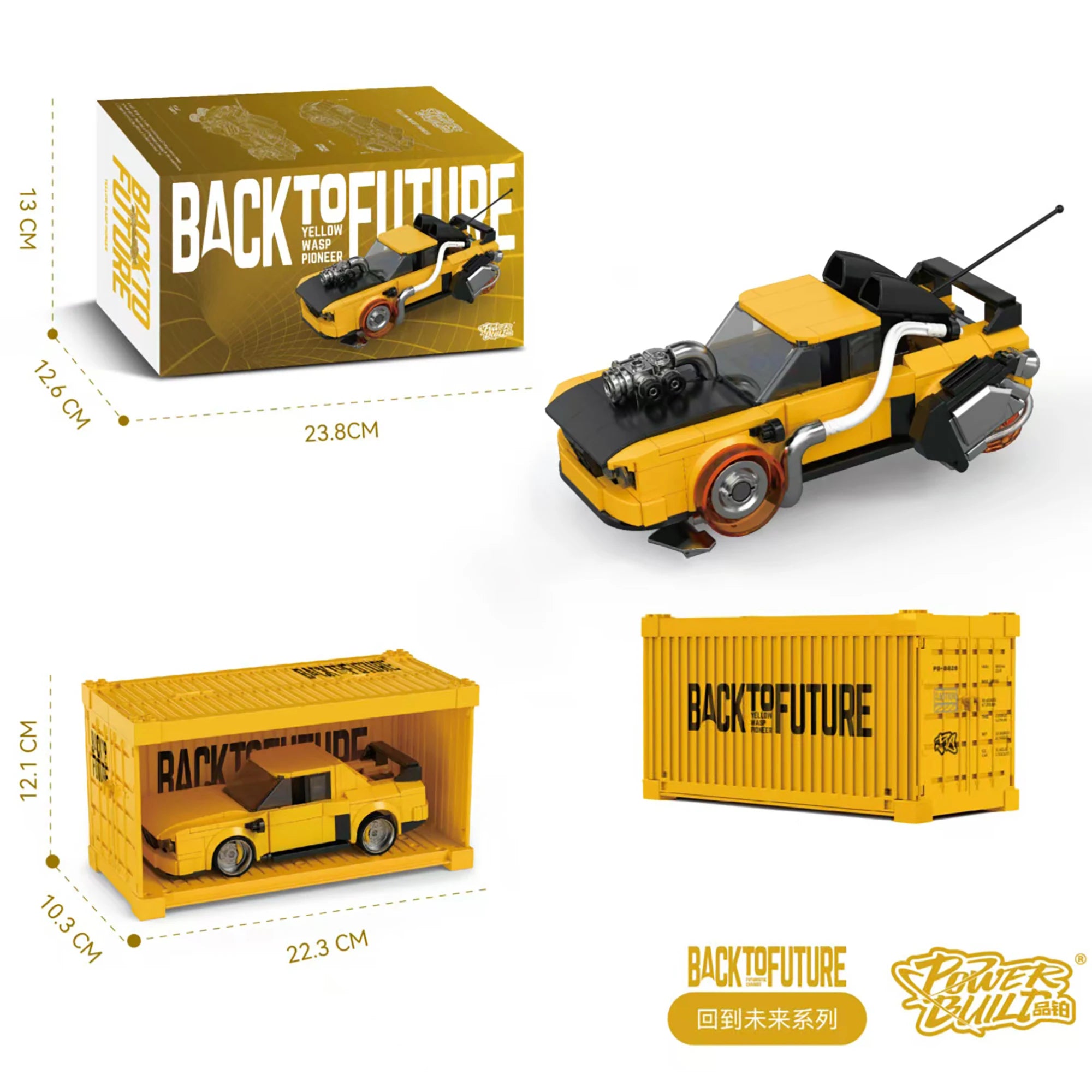 583 Uds.  bloques de construcción de Regreso al futuro PB8826, vehículo de carreras