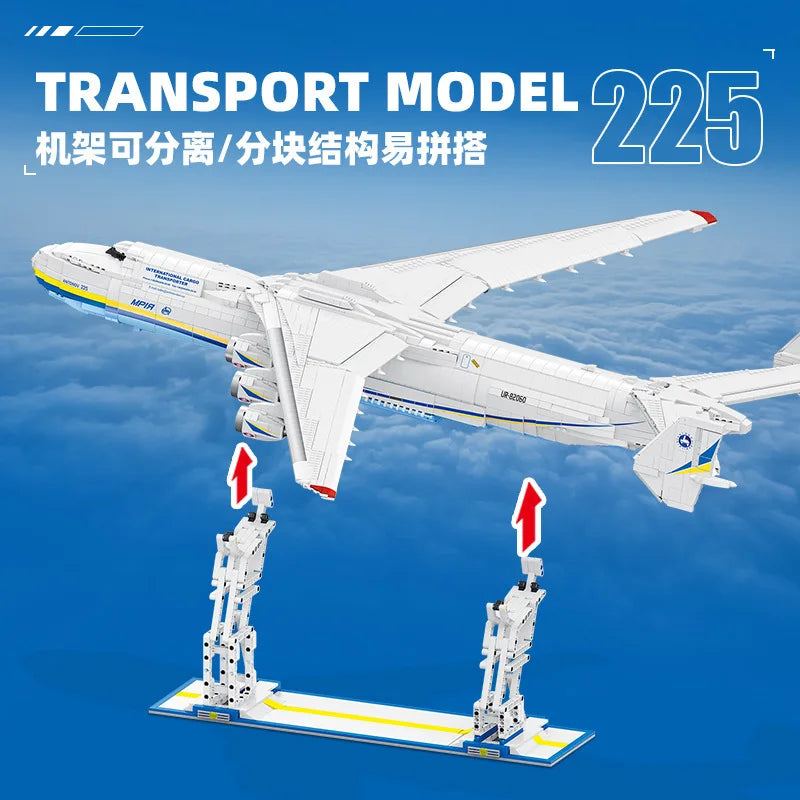 JIESTAR-modelo de avión de transporte 57014 An-225, juguetes creativos DIY