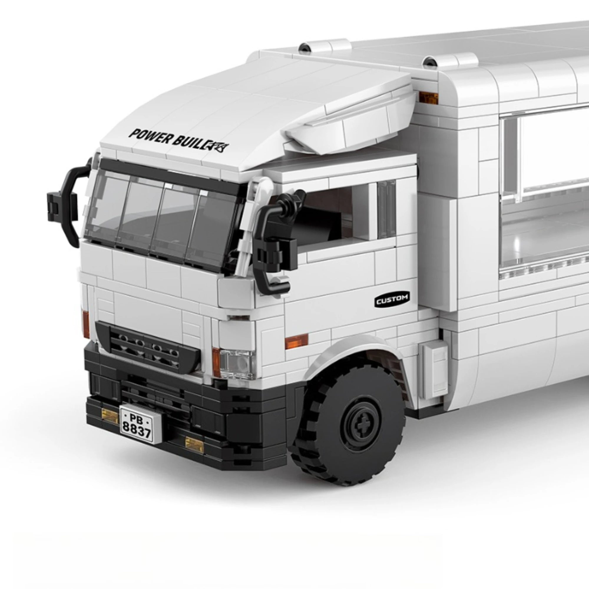 Bloques de construcción de camiones con remolque cerrado serie Dream Carrier F3, 830 Uds., PB8837