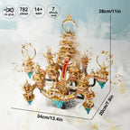 Piececool-rompecabezas de Metal 3D Lingxiao Palace, Kits de modelos de ensamblaje