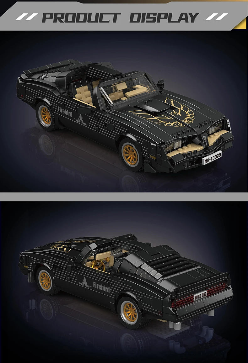Mould King 10029 coche de juguete técnico The Black Firebird