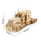 Robotime Rokr coche clásico 3D rompecabezas de madera tren ejército Jeep camión pesado coche Vintage escala 1:15 Kits de construcción de modelos para niños