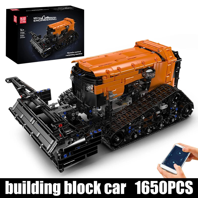 Mould King 17086 camión técnico de juguete, máquina de recibos RC, bloques de construcción, juego de bloques de camión de ingeniería