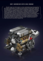 Mould King-bloques de construcción de piezas de coche técnico, motor W16 para BGT, supercoche