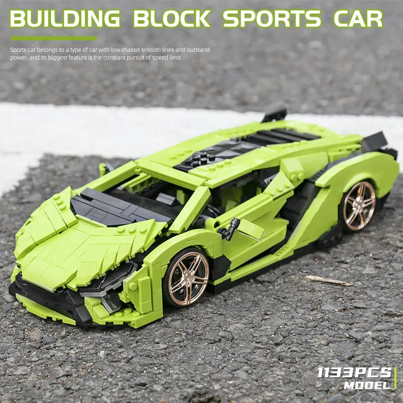 Mould King-bloques de construcción de coches técnicos para niños, juguete de ladrillos para armar coche de carreras deportivo Sian