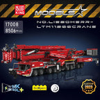 Mould King 17007 17008 Camión Técnico de Juguete, Grúa Liebherr LTM 11200 RC, Bloques de Construcción, Ladrillos
