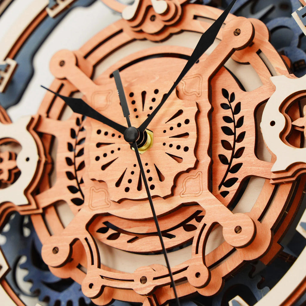 Robotime Rokr-reloj de pared con nota romántica, rompecabezas de madera 3D, modelo de rompecabezas IQ, juego de bloques de construcción para niños y adultos, regalo de Navidad