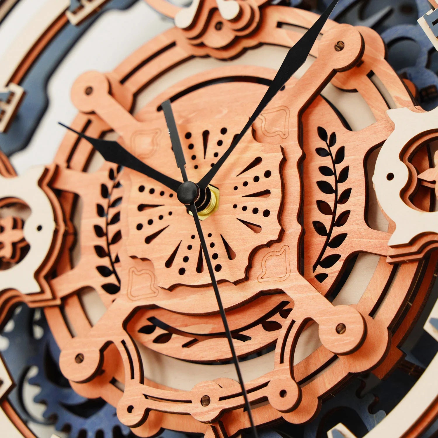 Robotime Rokr-reloj de pared con nota romántica, rompecabezas de madera 3D, modelo de rompecabezas IQ, juego de bloques de construcción para niños y adultos, regalo de Navidad