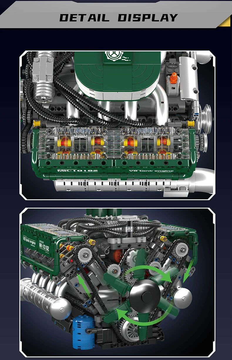 Mould King 10182: motor V8 para automóviles