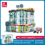 JIESTAR City Hospital Building Blocks Set, 2866 piezas de material ABS con luces LED